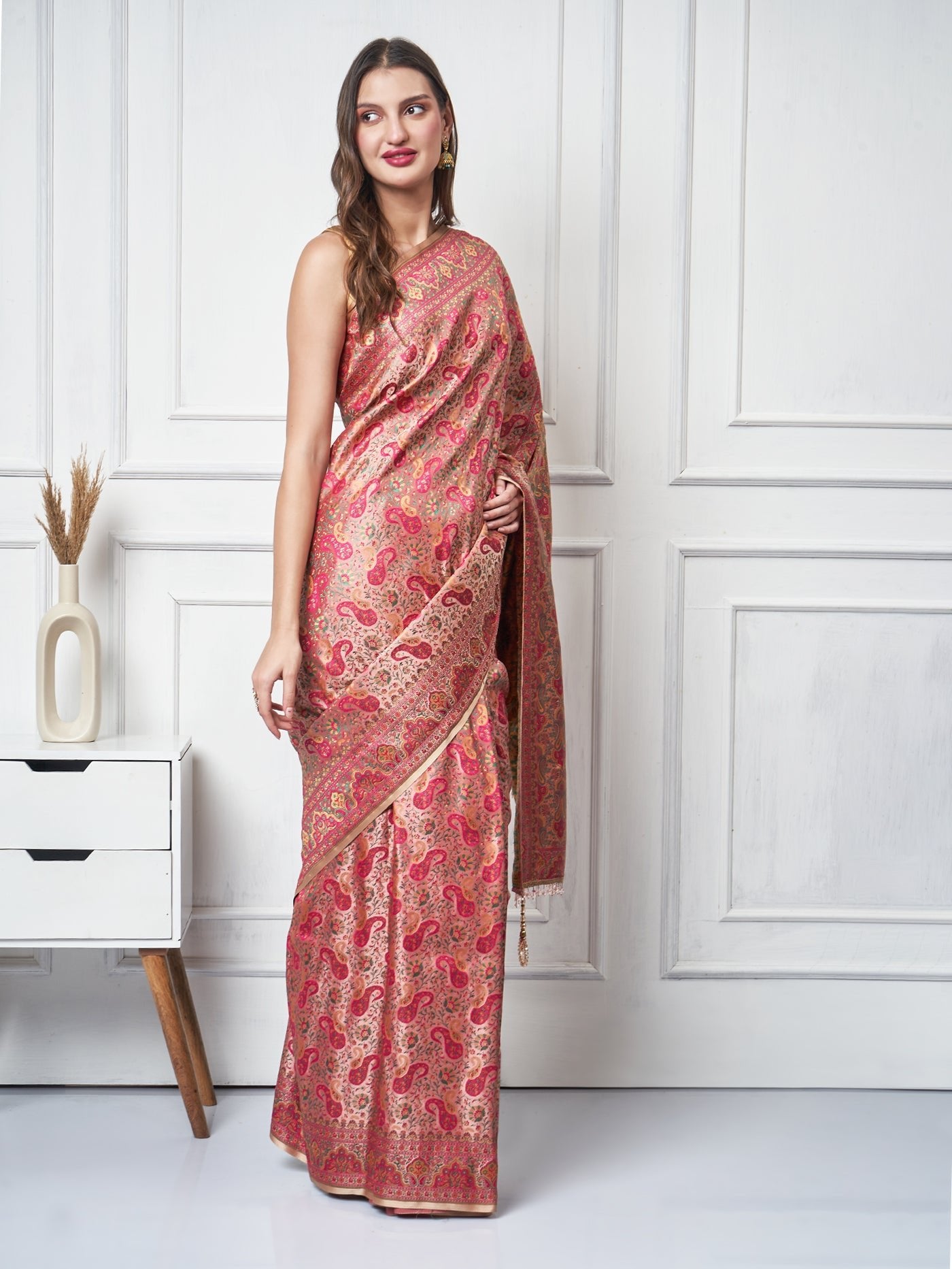 Mahveen – Blush Tanchui Saree - ZahratSaree