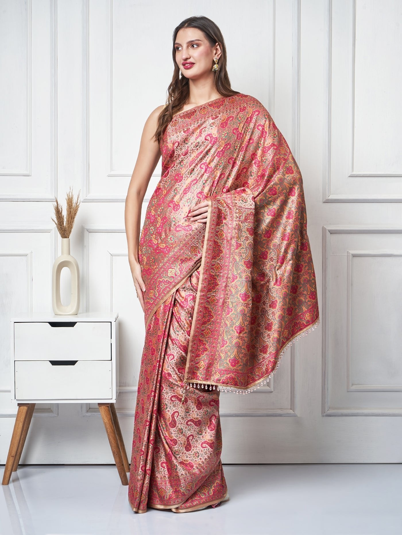 Mahveen – Blush Tanchui Saree - ZahratSaree
