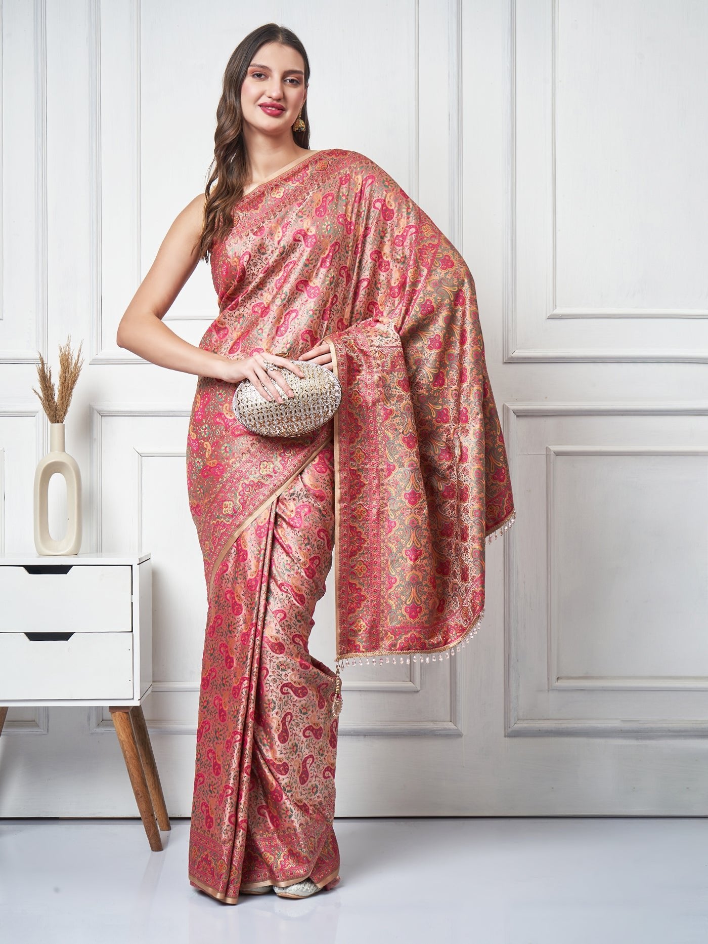 Mahveen – Blush Tanchui Saree - ZahratSaree