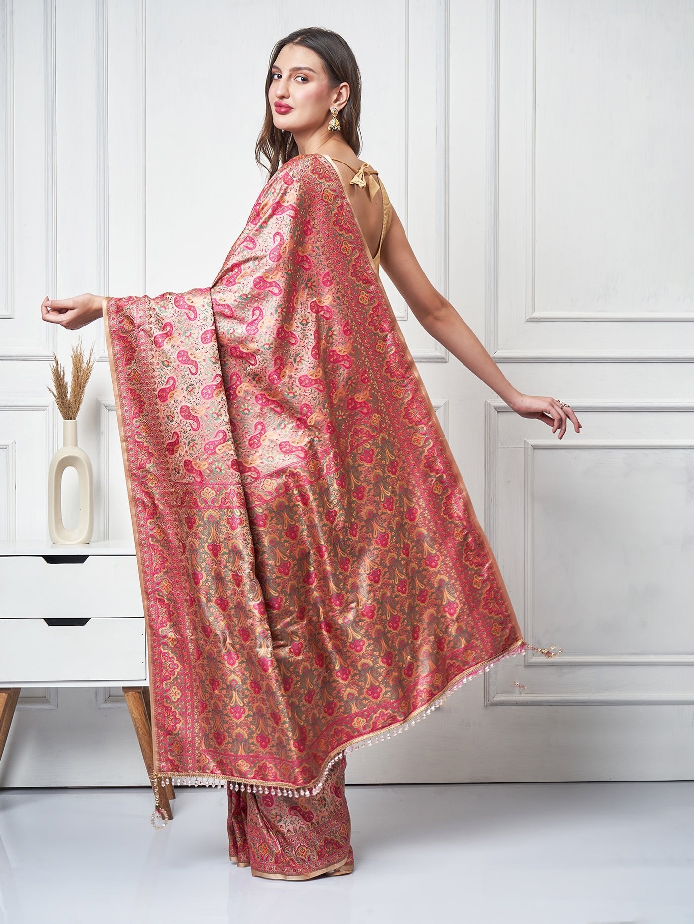 Mahveen – Blush Tanchui Saree - ZahratSaree