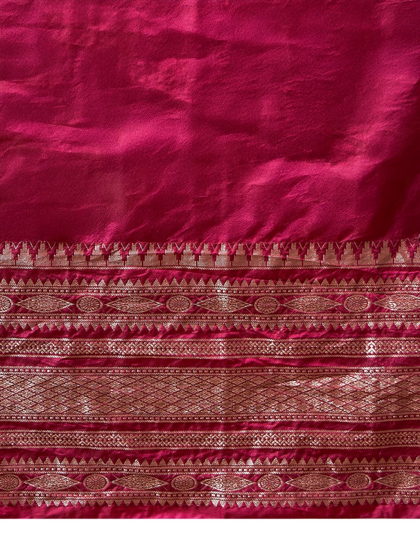 Inaaya – Peach Maroon Silk - Blend Saree - ZahratSaree