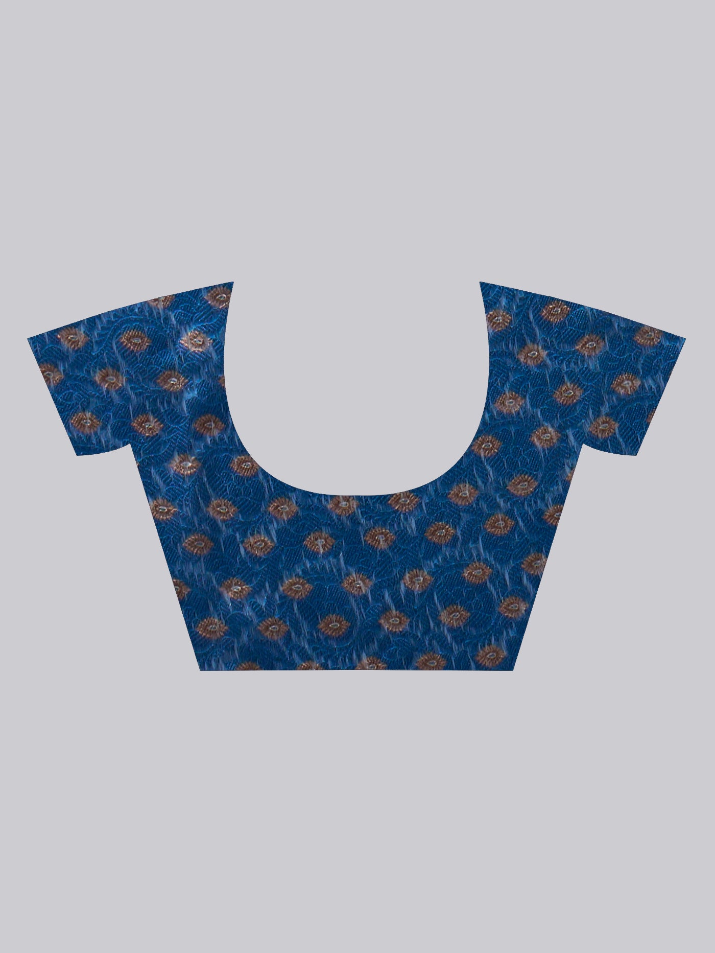 Iris Mist – Blue Digital Print Saree with White - Grey Patterns & Silver Border - ZahratSaree