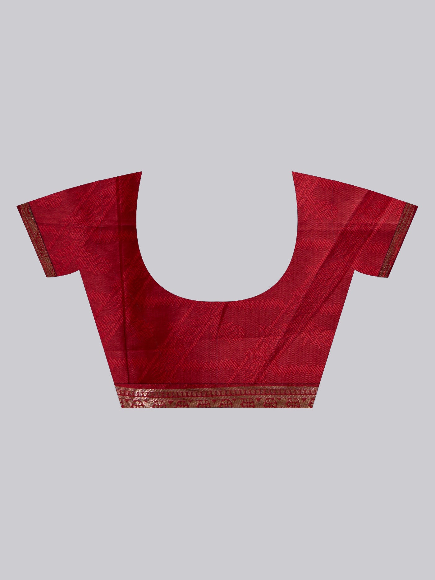 Rangreza – Red Rangkat Saree with Multicolor Patterns & Gold Zari - ZahratSaree