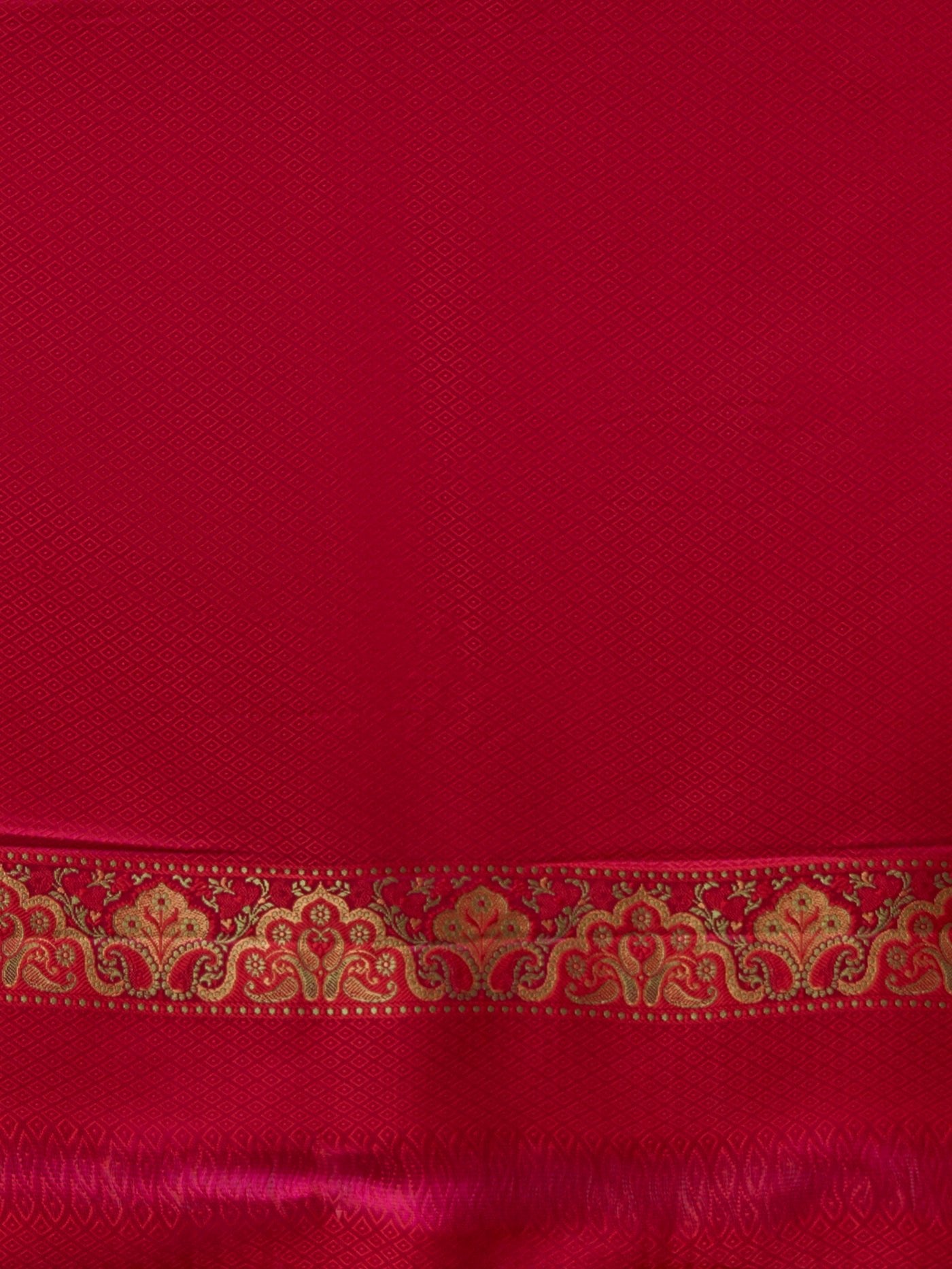 Rangmahal – Ruby Pink Tanchui Saree with Red & Gold Zari - ZahratSaree