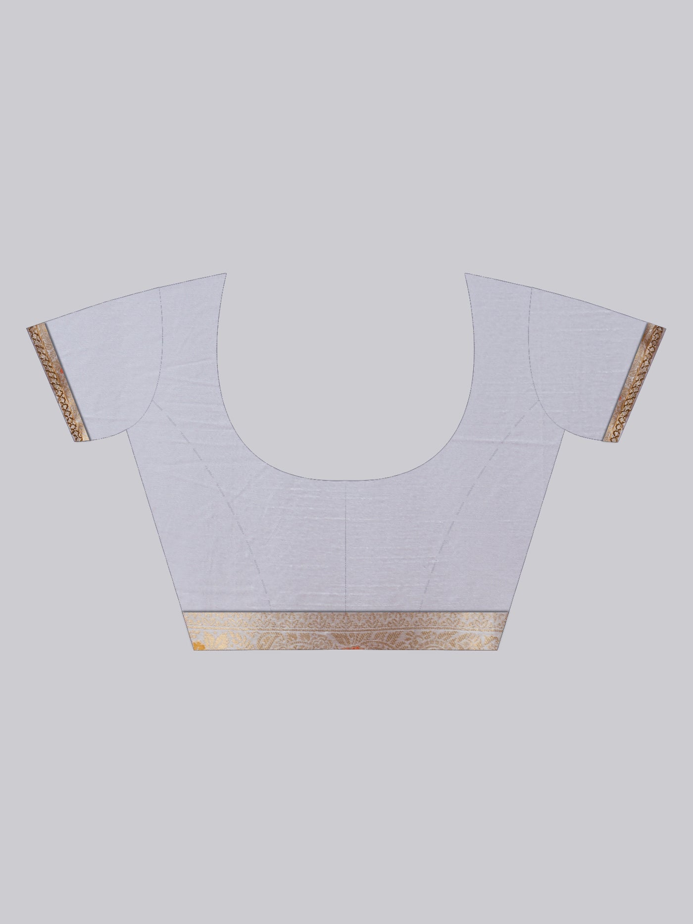 Sonali Phool – White Meenakari Saree with Orange Blossom - ZahratSaree